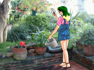 Leslie gardening